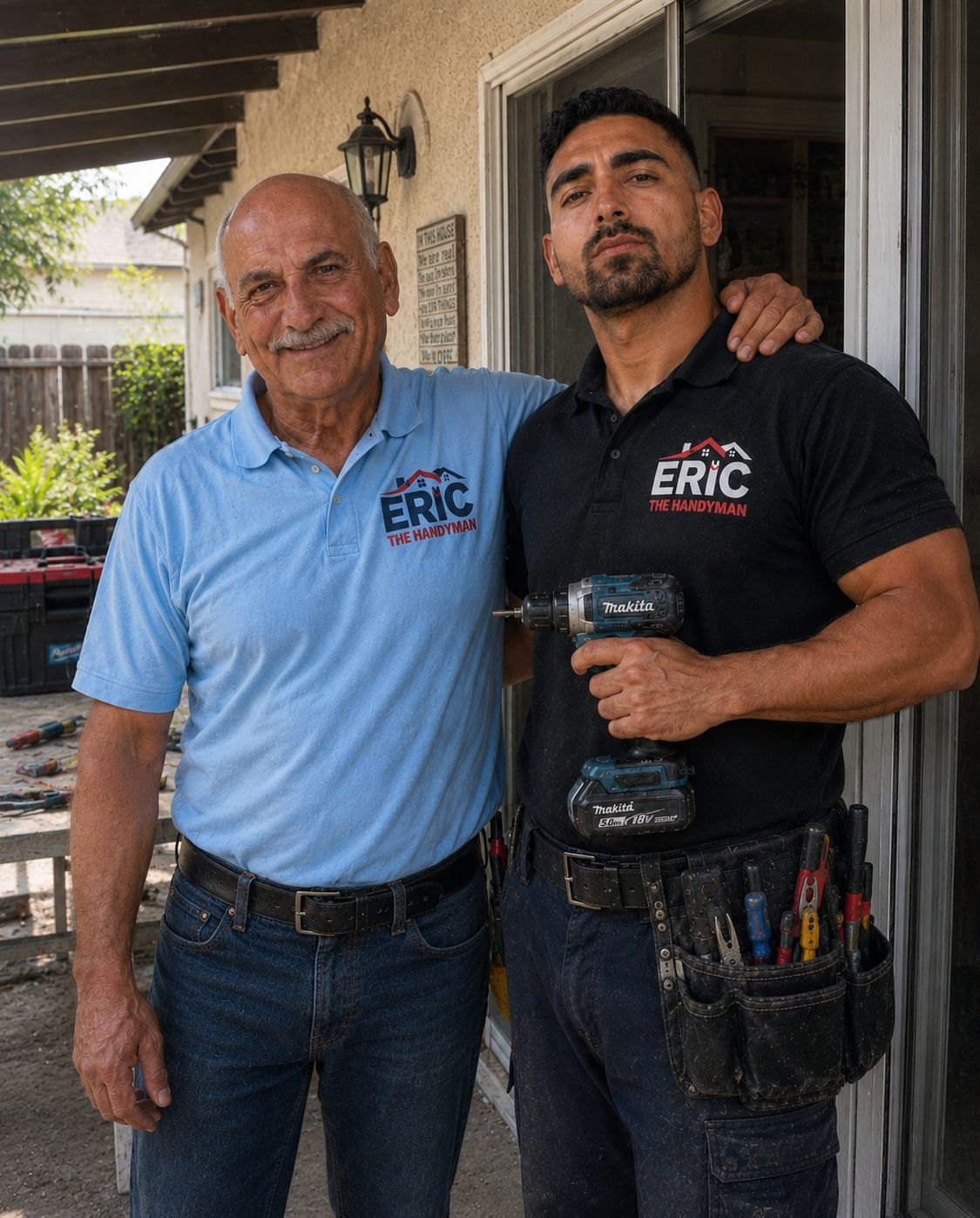 Eric The Handyman with his truck in a South Florida neighborhood